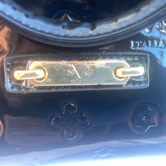 Versace Milano Italia Handbag NWT Black Patent Leather - Picture 3 of 10